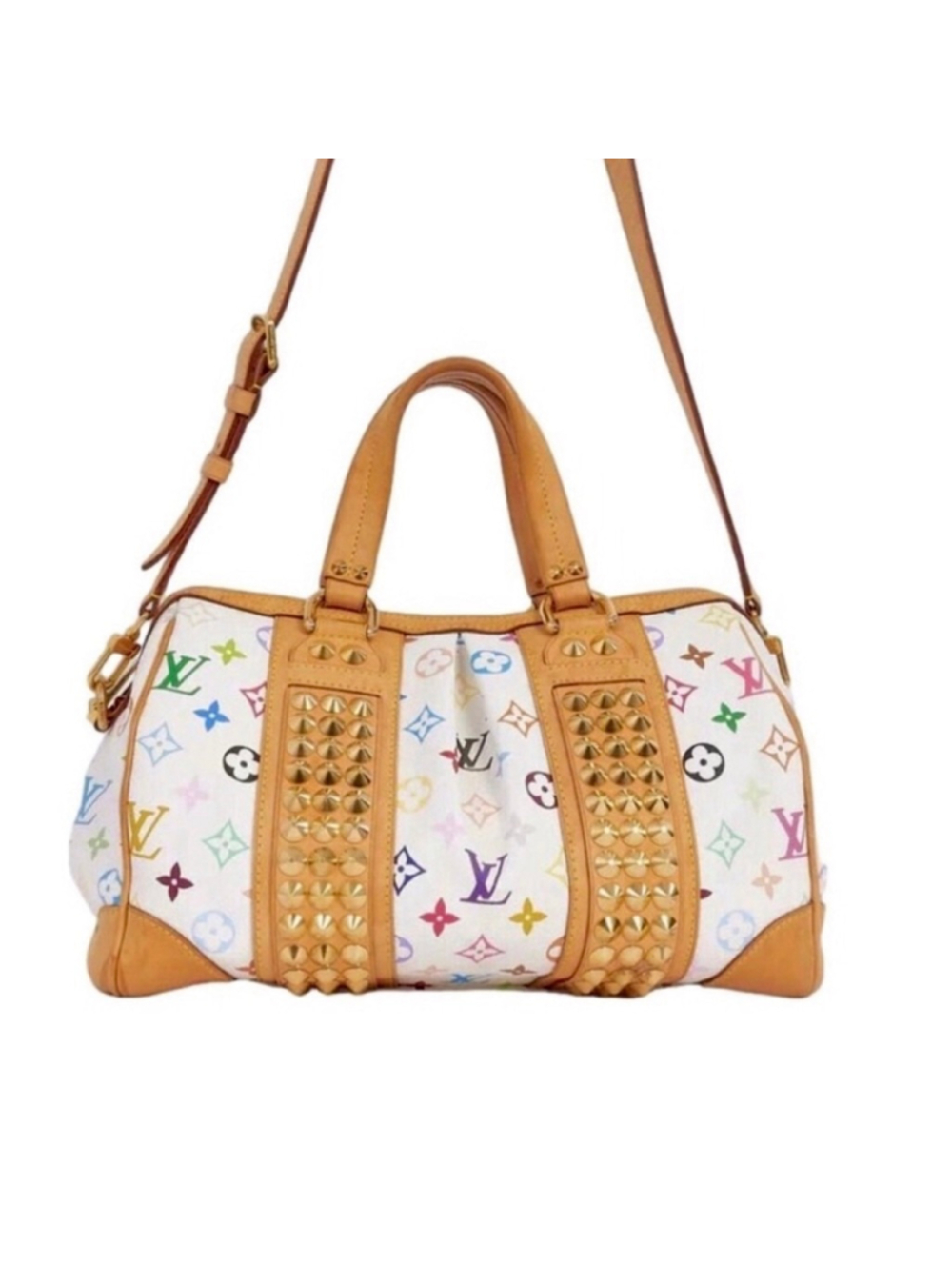LOUIS VUITTON Monogram MultiColor Courtney MM Murakami White